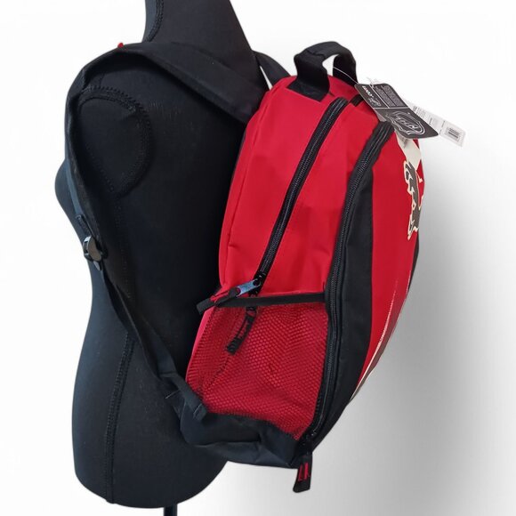 2016 Stripe Calgary Flames Laptop Backpack Unisex Official NHL Merchandise NWT - Picture 7 of 12